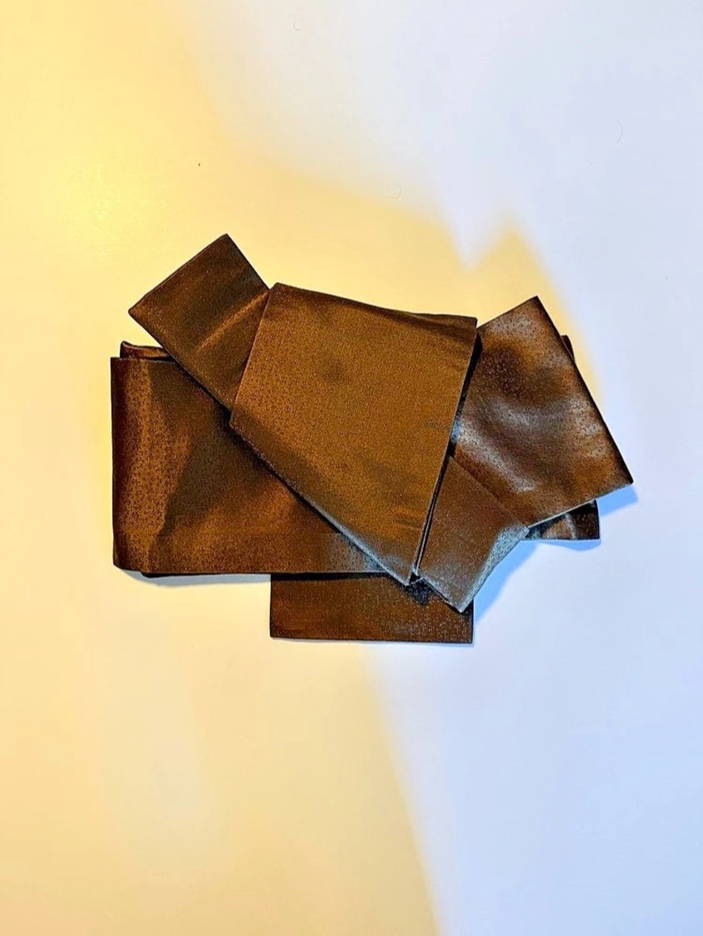 Brown hanhaba obi -silk